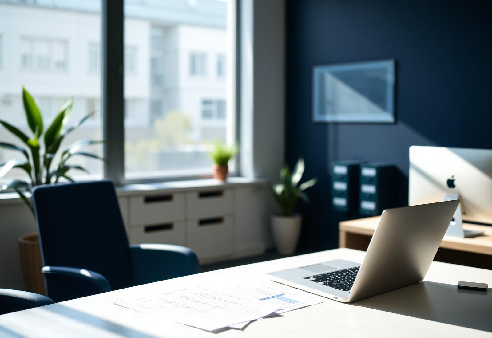 Modern accounting workspace